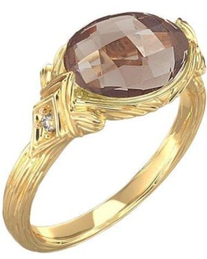 Reiss 14K 2.50 Ct. Tw. Diamond & Smokey Topaz Cocktail Ring - White