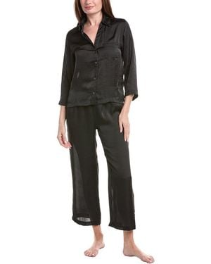 NATORI EDIT 2Pc Ashley Icon Notch Pyjama Set - Black