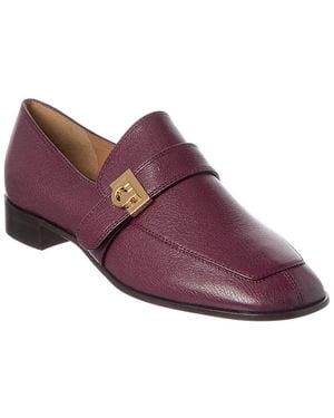 Ferragamo Mavra Leather Loafer - Purple
