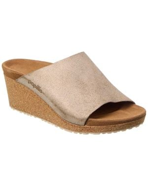 Birkenstock Papillio By Namica Narrow Suede Wedge Sandal - White