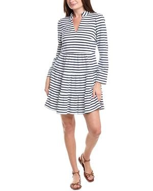 Sail To Sable Tunic Flare Mini Dress - Blue