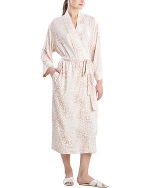 Natori Misty Leopard Cosy Knit Robe - Pink