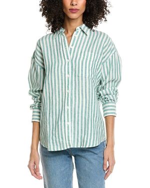 Faherty Laguna Linen Relaxed Shirt - Green
