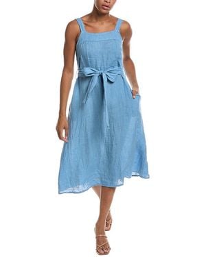 Persaman New York Linen Midi Dress - Blue