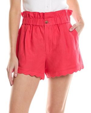 7 For All Mankind Paperbag Tailored Linen-Blend Short