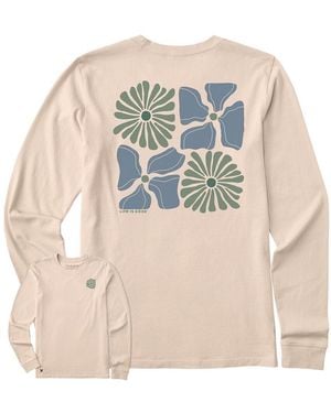 Life Is Good. Long Sleeve Crusher T-Shirt - Natural