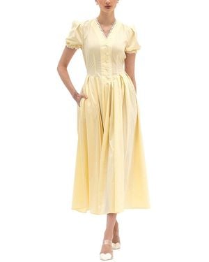 BGL Sleeveless Midi Dress - Yellow