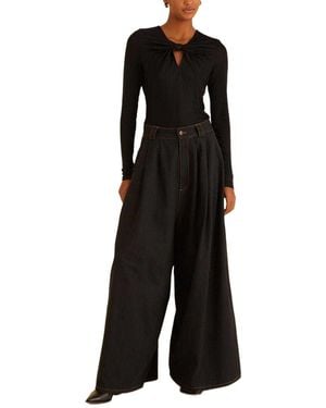 FARM Rio Long Sleeve Bodysuit - Black