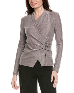 Joseph Ribkoff Metallic Top - Grey