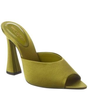 Saint Laurent Suite 105 Satin Mule - Green