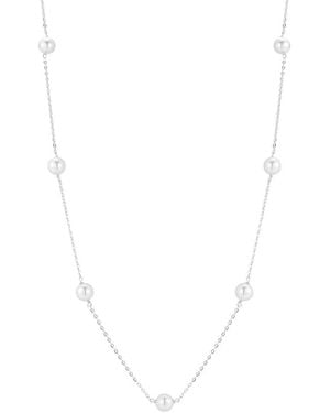 Glaze Jewelry 6Mm Pearl Necklace - White