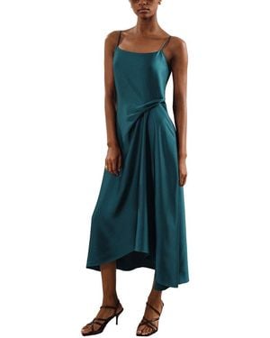 Reiss Zoey Drape Occasion Slip Dress - Green
