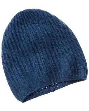 Portolano Slouchy Cashmere Hat - Blue
