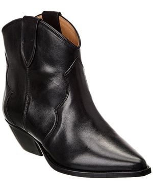 Isabel Marant Dewina Leather Bootie - Black