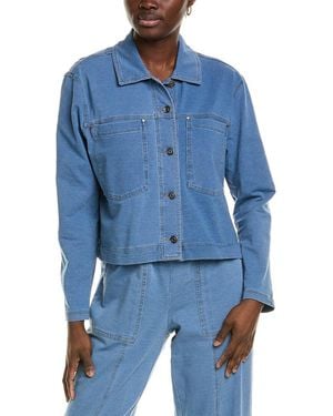 Nanette Lepore Knit Denim Jacket - Blue