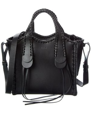 Chloé Mony Small Leather Tote - Black