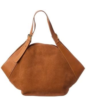 J.McLaughlin Jade Suede & Leather Tote - Brown