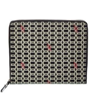 Roger Vivier Coated Canvas & Leather Ipad Case - Black
