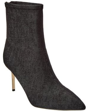 L'Agence Zoe Ii Denim Bootie - Black