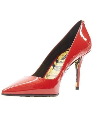 Versace Patent Leather Medusa Stud Pump (Authentic Pre-Loved) - Pink