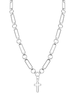 Glaze Jewelry Cross Pendant Necklace - Metallic