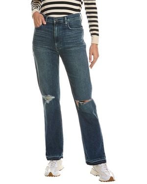 Hudson Jeans Jade High-rise Seascape Loose Fit Straight Leg Jean - Blue