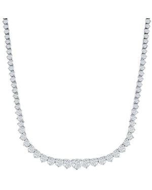 Jewels by Viomo 14K 10.02 Ct. Tw. Diamond Graduated Tennis Necklace - White