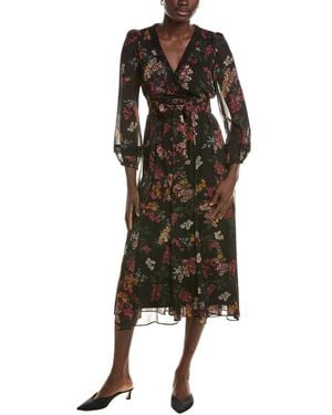 Maison Tara Long Sleeve Midi Dress - Green