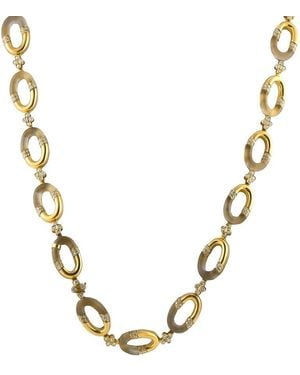 Boucheron 18K 15.00 Ct. Tw. Diamond & Crystal Necklace (Authentic Pre-Loved) - Metallic