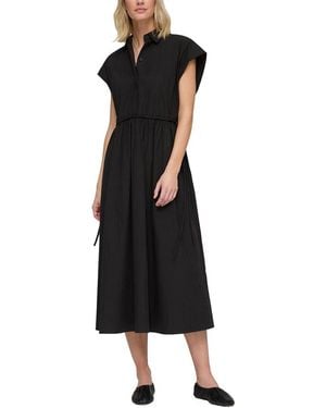 Lafayette 148 New York Gathered Waist Shirtdress - Black