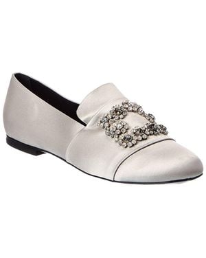 Roger Vivier Satin Loafer - White