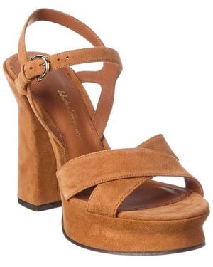 Ferragamo Suede Sandal - Brown