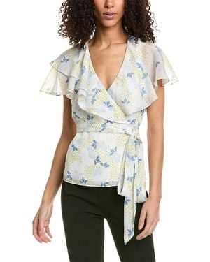 Ted Baker Ruffle Wrap Blouse - White