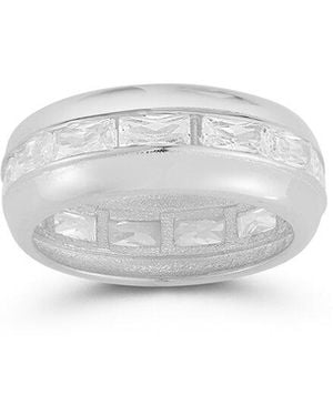 Chloe and Madison Silver Cz Ring - White