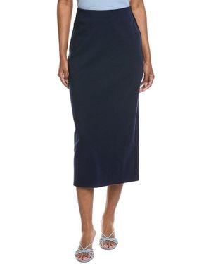 Vince Camuto Solid Midi Skirt - Blue