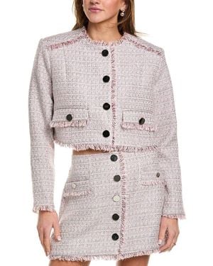 Toccin Lainey Cropped Tweed Jacket - Grey