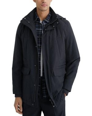 Reiss Lord Hooded Zip Through P Casual Jacket - Blue