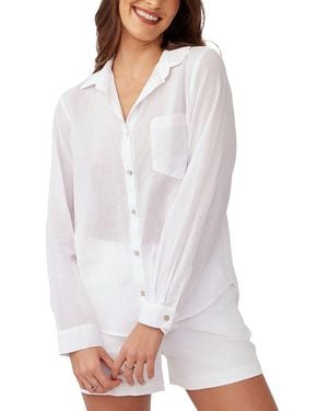 Bella Dahl Pocket Button Down Shirt - White