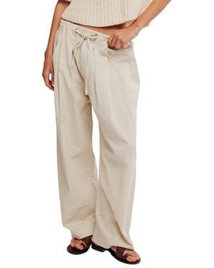 Free People Chambers Laid Back Pull On Pant - Natural