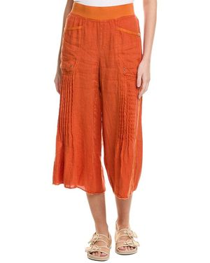 XCVI Brielle Linen Gaucho Pant - Orange