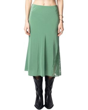 Zadig & Voltaire Jayla Silk Skirt - Green