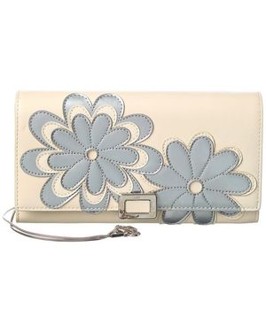 Roger Vivier Leather Wallet On Chain - Gray