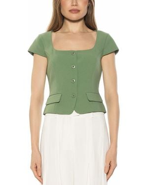 Alexia Admor Vale Vest Top - Green