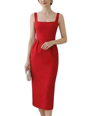 Vincent Midi Dress - Red