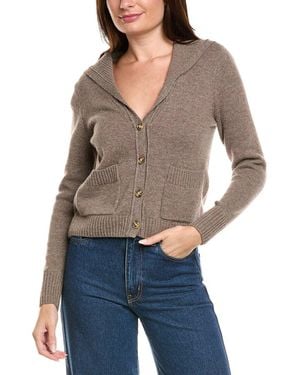 Kier + J Kier + J Sailor Collar Wool & Cashmere-Blend Cardigan - Blue