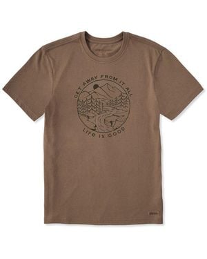 Life Is Good. Crusher T-Shirt - Brown