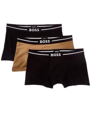 BOSS 3pk Bold Boxer Trunk - Black