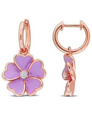 Rina Limor 0.16 Ct. Tw. Topaz Earrings - Pink
