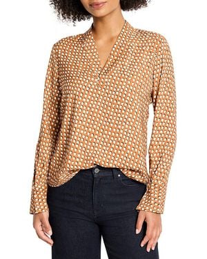 NIC+ZOE Petite Shadow Dot Top - Blue