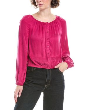 Bella Dahl Shirred Blouse - Pink